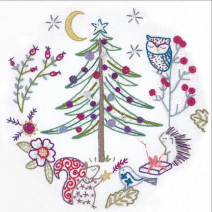 Noël en forêt - Embroidery kit - Un chat dans l'aiguille