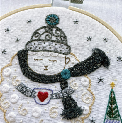 Frison se réchauffe - Embroidery kit - Un chat dans l'aiguille