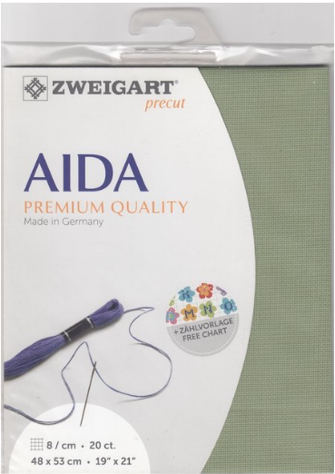 Zweigart AIDA 20CT - Green 6016