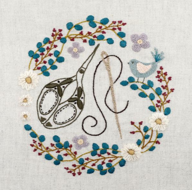 Jolis ciseaux - Kit broderie - Un chat dans l'aiguilles
