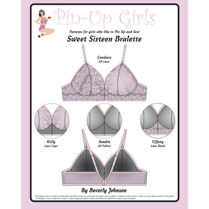 Patron de bralette Sweet Sixteen