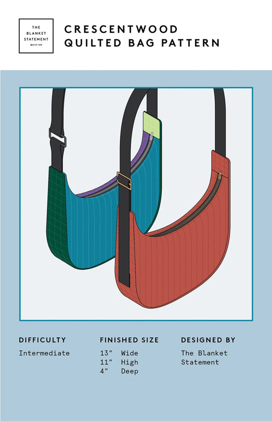 Crescentwood Quilted Bag Pattern - The Blanket Statement Quilt. Co