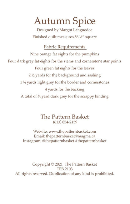 Autumn Spice - The Pattern Basket