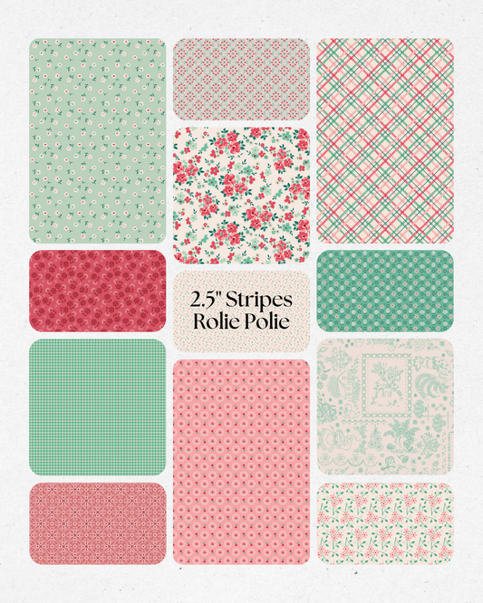 **PRÉCOMMANDE** Berry & Sage - 2.5" Stripes Rolie Polie - Lori Holt