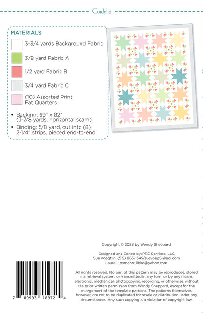 Cordelia - Quilting Pattern - Wendy Sheppard