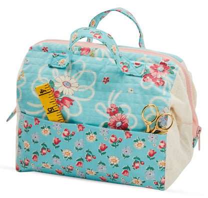 Stylish Sewing Caddy Kit - Printed Pattern With Frame & Zipper