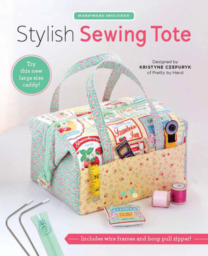 Stylish Sewing Tote Kit - Printed Pattern With Frame & Zipper