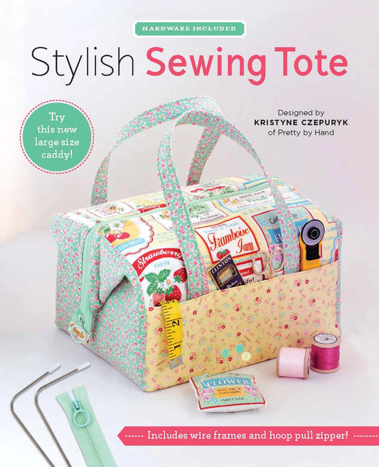 Stylish Sewing Tote Kit - Printed Pattern With Frame & Zipper