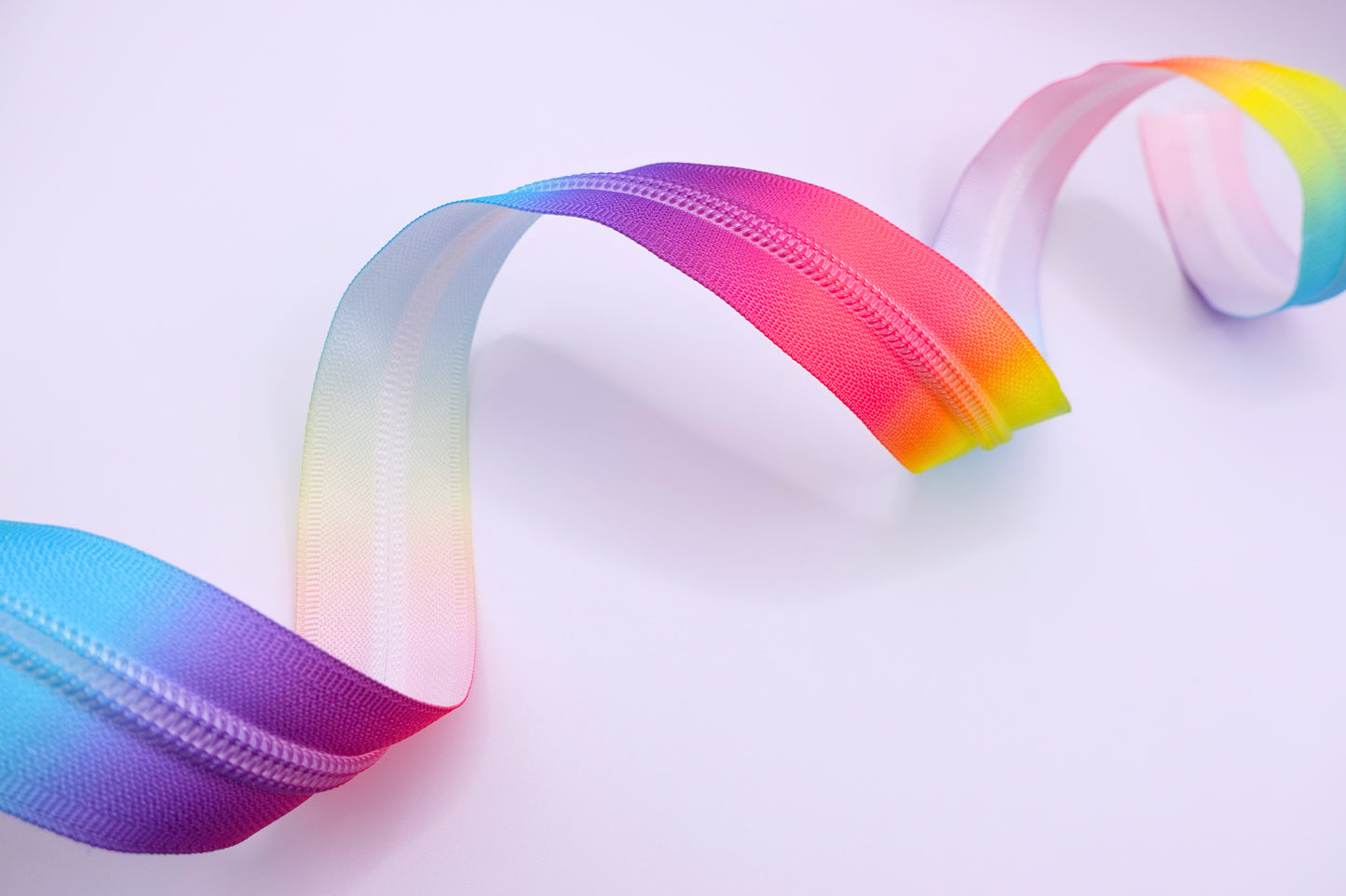 Fun Rainbow Printed Zipper Tape # 5 Zipper (1 Meter)