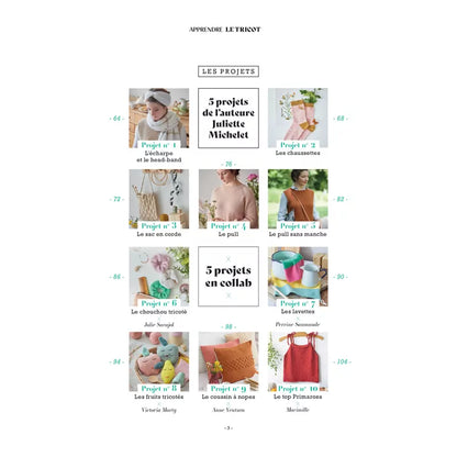 Apprendre le tricot en 10 leçons - Juliette Michelet