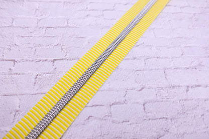 Yellow Striped Zipper Tape # 5 Zipper (1 Meter)
