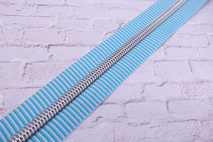 Blue Striped Zipper Tape # 5 Zipper (1 Meter)