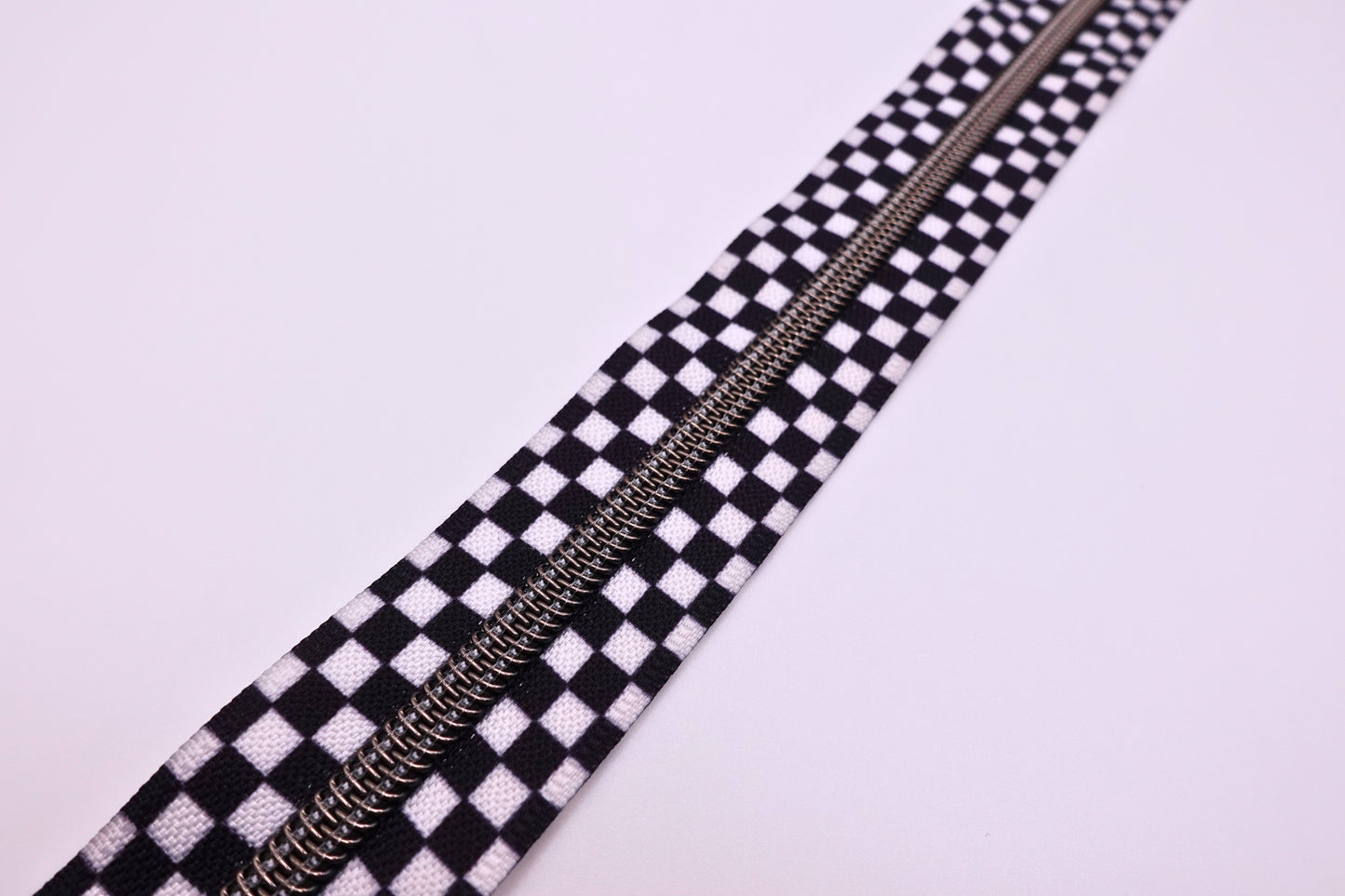 fermeture éclair damier- griffe noir #5 (1 mètre)