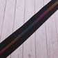 fermeture éclair noir - griffe arc-en-ciel #5  (1 mètre)