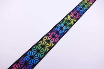 Geometric Rainbow 1" Nylon Webbing