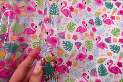 Flamingo Summer - Clear TPU 12"x Approx. 52"