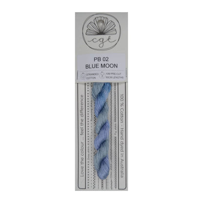 PB02 Blue Moon - Pre-cut floss - Cottage Garden Threads