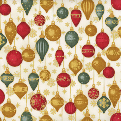 Christmas Time - Baubles Gold - Stof