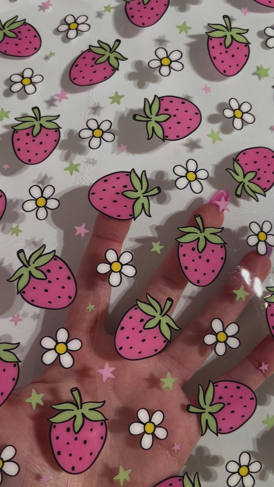 Strawberry Fields - Clear TPU 12"x 52"