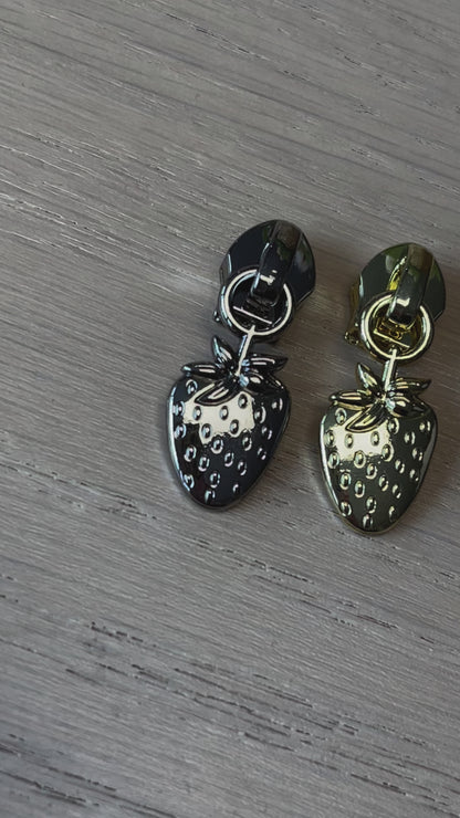 Strawberry Zipper Pulls - 5 Colors!! (#5 Zipper)