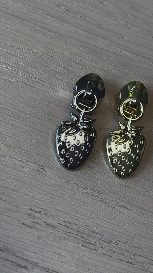 Strawberry Zipper Pulls - 5 Colors!! (#5 Zipper)