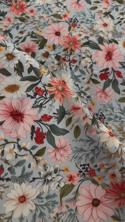 Coral Florals - Hydro-Wick Fabric **.5 METERS LEFT SOLD AS ONE UNIT**