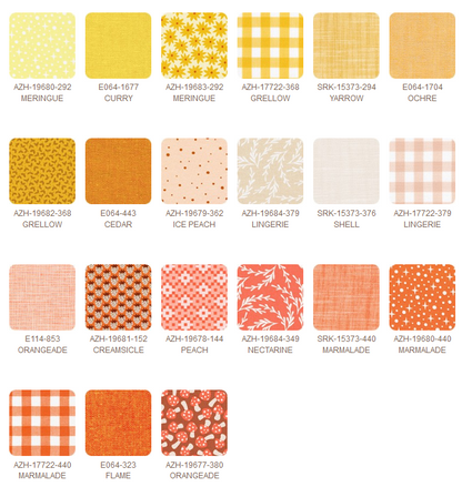 Ensemble Fat Quarter Whole Collection Bundle - Sunshine Palette - Robert Kaufman