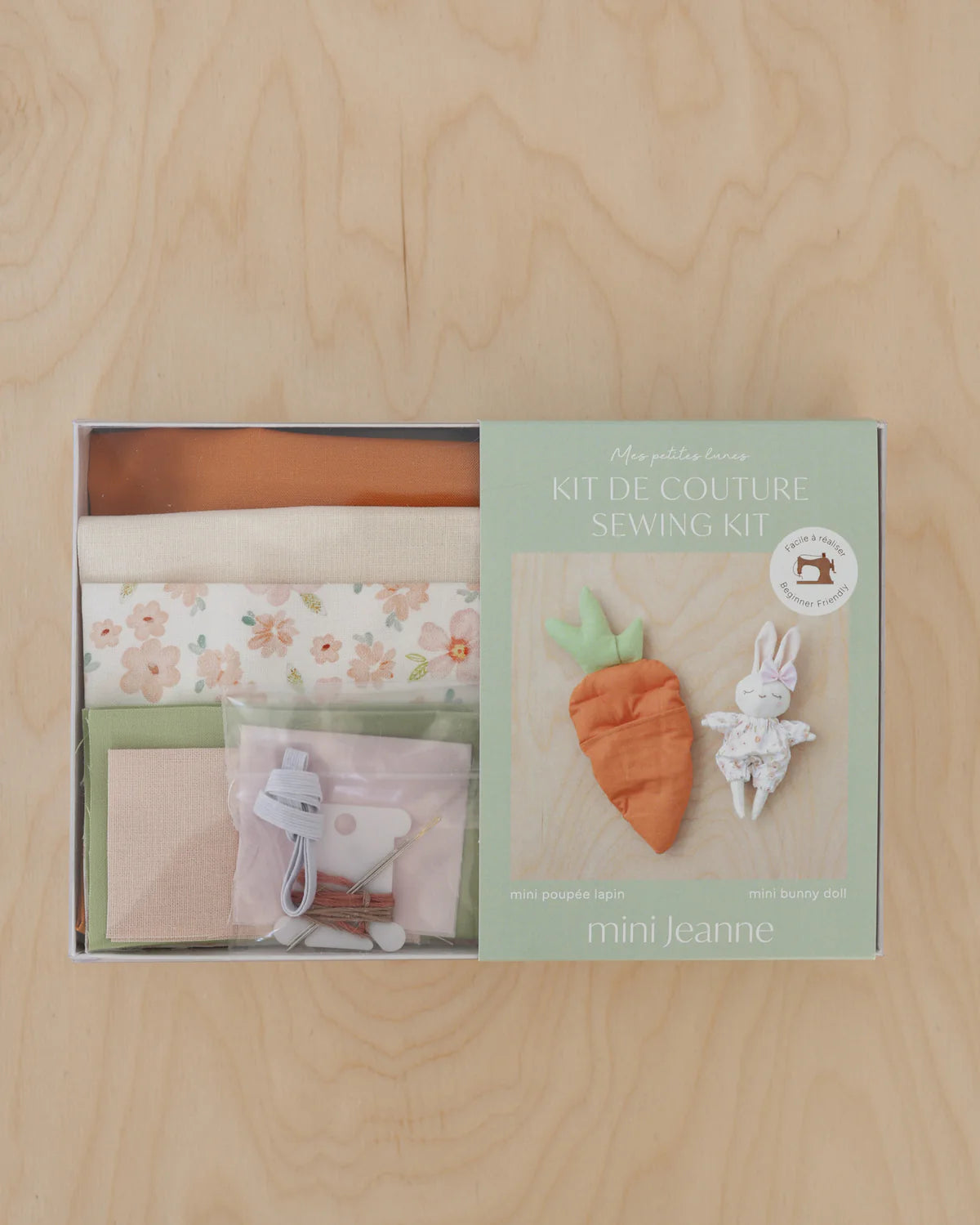 **Pre-Order**  Mes Petites Lunes - Sewing Kit - Mini bunny doll Jeanne